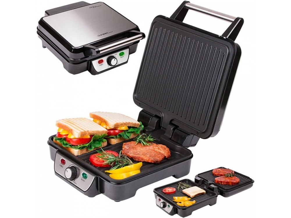First Austria Toaster Grill 1800W with non-stick plates & grease tray - FA-5343-2