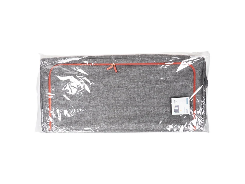 Vilde Fabric Storage Box / Clothes Storage Box 68L 95x45x16cm with 2 Openings/Window, Gray