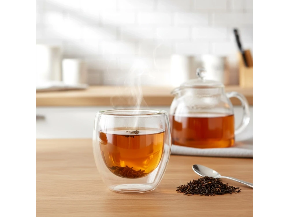 Vilde Premium Double Walled Glass, Espresso / Cappuccino Cups Set of 2 280ml Made of Double Borosilicate Glass