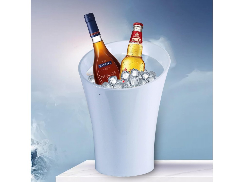 Forneed Ice Bucket, Σαμπανιέρα Οβάλ 3.5L, Πλαστική 29 x 21 x 22cm, White