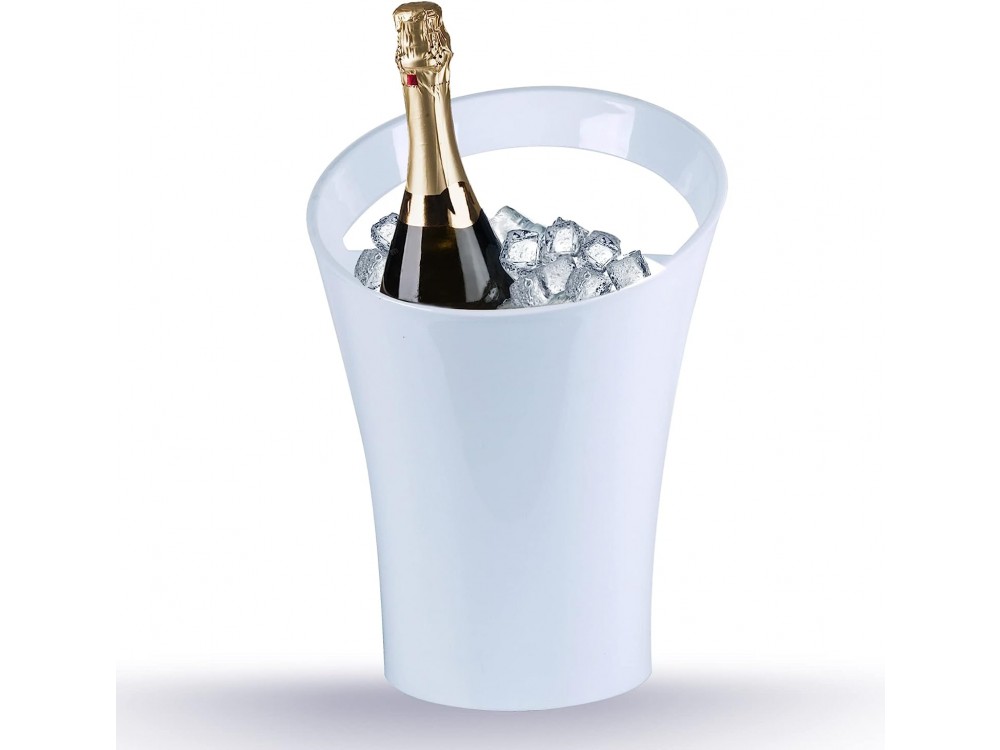 Forneed Ice Bucket, Σαμπανιέρα Οβάλ 3.5L, Πλαστική 29 x 21 x 22cm, White