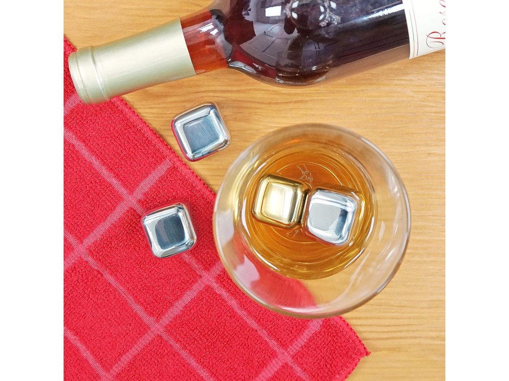 Forneed Stainless Steel Ice Cubes, Παγάκια Ανοξείδωτα Σετ των 4τμχ