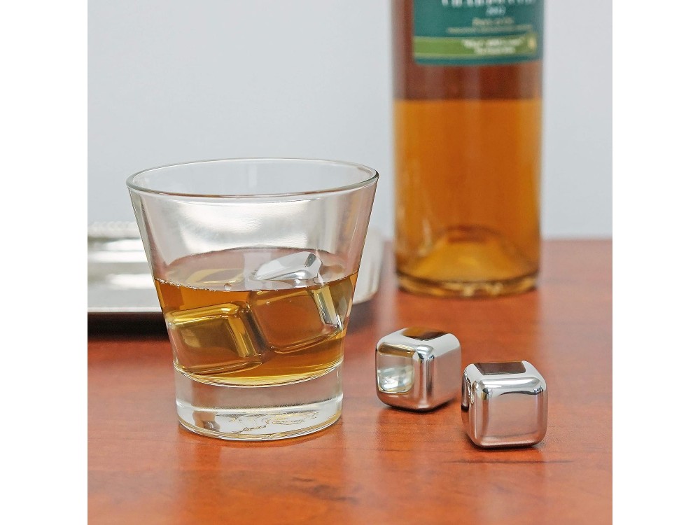 Forneed Stainless Steel Ice Cubes, Παγάκια Ανοξείδωτα Σετ των 4τμχ