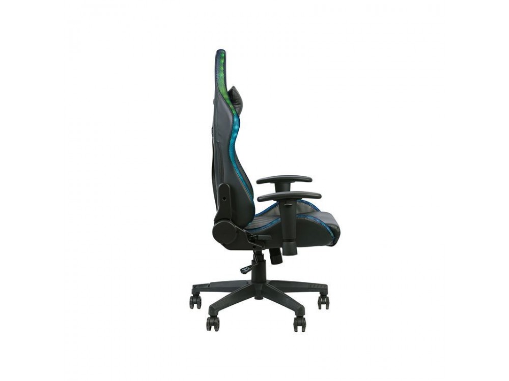 Havit GC927 RGB Gaming Chair, PU Leather Καρέκλα Γραφείου με Φωτισμό και Ανάκλιση, Black