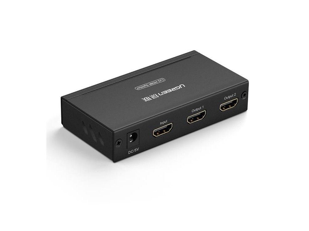 Ugreen HDMI 1-2 Splitter 4K@30Hz HDCP, For 1 source to 2 monitors, 40m. 1080p relay