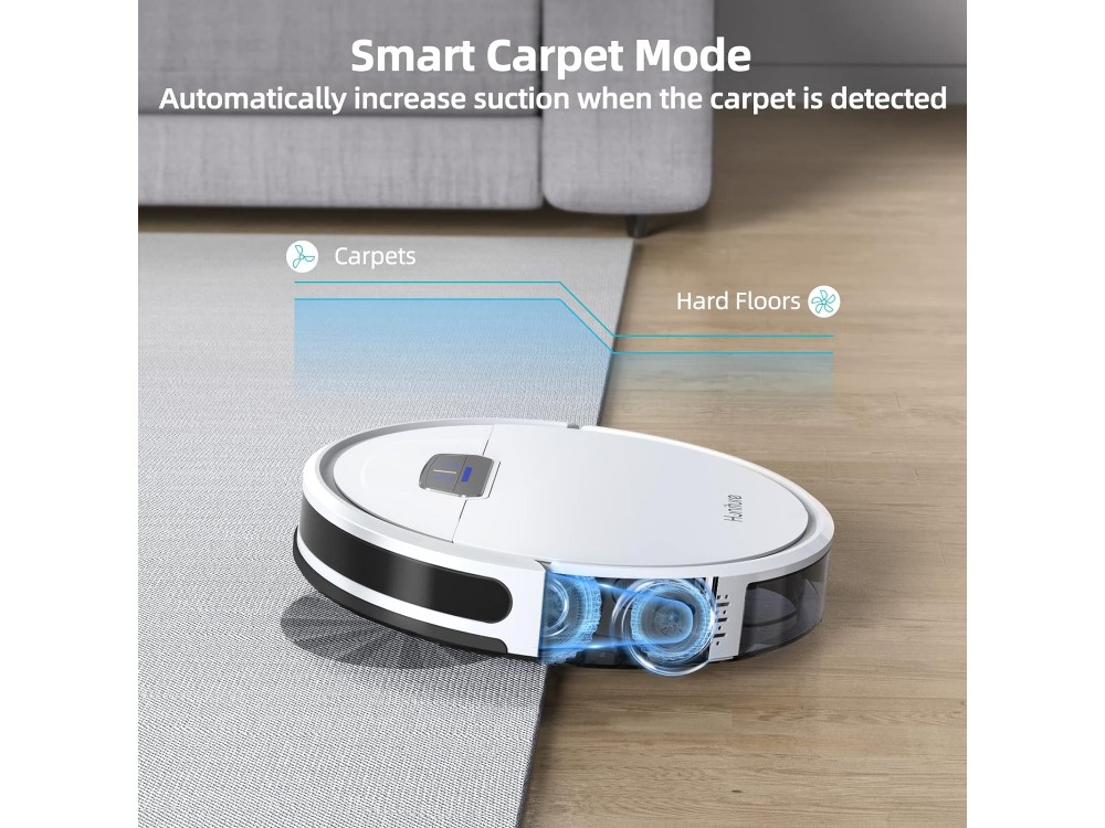 Honiture G20 Smart Robot Vacuum / Mopping Cleaner 3000Pa, Λειτουργία Σφουγγαρίσματος, Έλεγχο μέσω APP & Smart Navigation, Λευκή