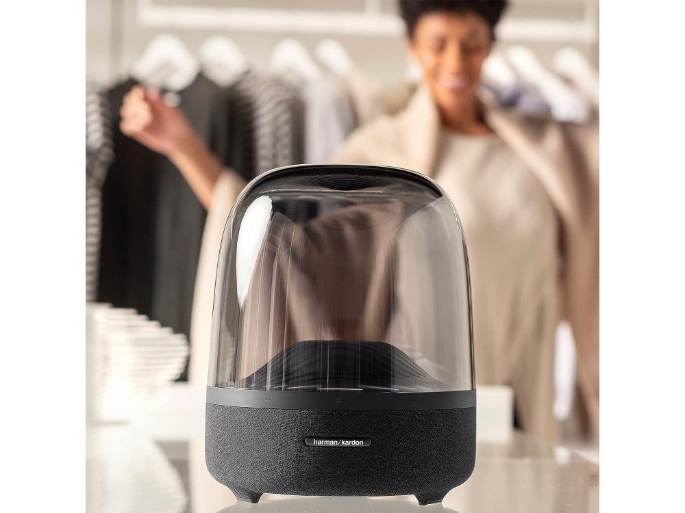 Harman/Kardon Aura Studio 3, 360 Degree Portable Bluetooth Speaker 130W RMS with Ambient Lighting, Black