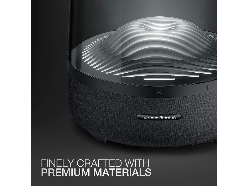 Harman/Kardon Aura Studio 3, 360 Degree Portable Bluetooth Speaker 130W RMS with Ambient Lighting, Black