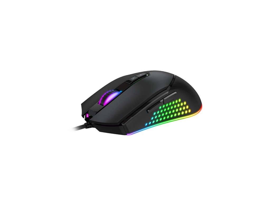 Havit Gamenote MS814 RGB Optical Gaming Mouse, Ποντίκι 1.000-7.000 DPI, 7 Buttons, Μαύρο