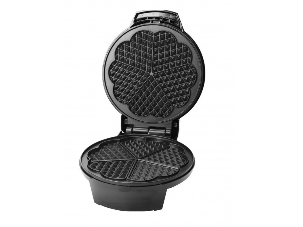 Emerio Waffle Maker, 1200 W Waffle Maker with Adjustable Temperature, For 5 Heart-Shaped Waffles, BPA-Free