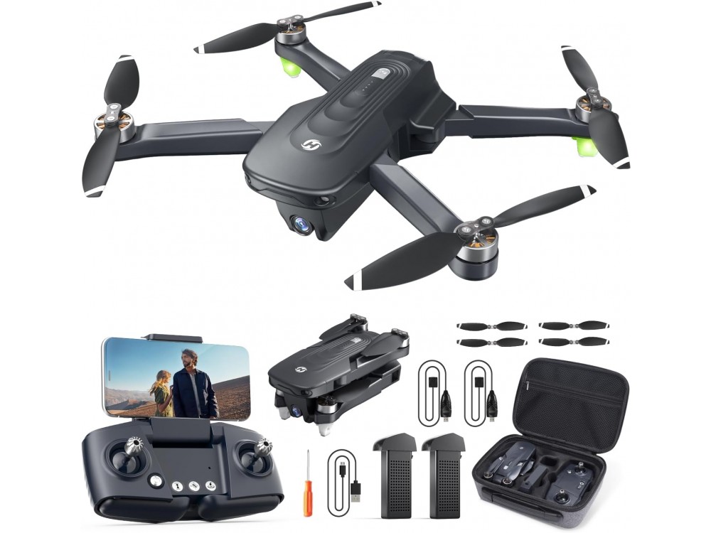 Holy Stone HS175D Drone 4K Camera with Auto Return, Follow Me, 2 Batteries & GPS