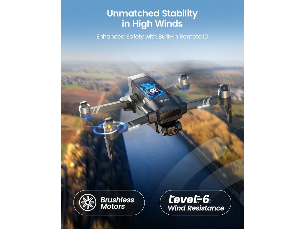 Holy Stone HS600 Drone 4K EIS Camera, 2-Axis Gimbal, 2 Batteries & GPS