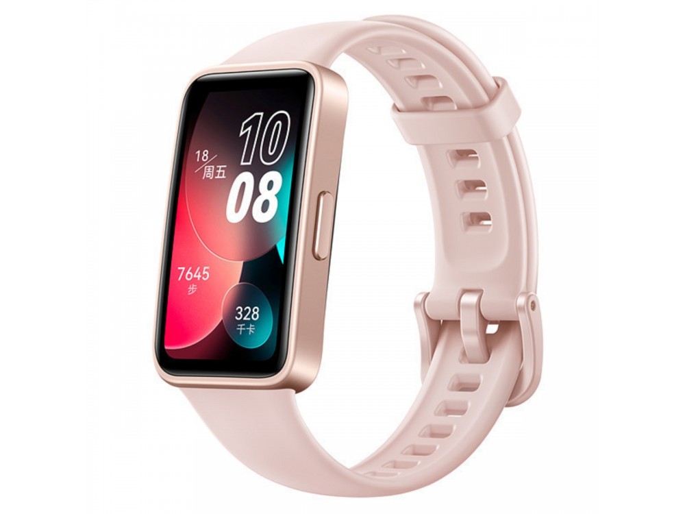 Huawei Band 8, Waterproof Smartwatch with Oscilloscope & AMOLED Display, Sakura Pink