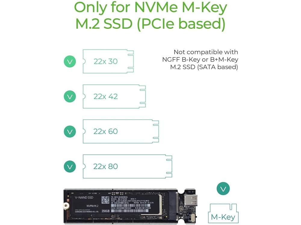 IcyBox M.2 NVMe SSD Enclosure, USB C 3.1 Gen2, Εξωτερική Θήκη Σκληρού Δίσκου M-Key, 10Gbps, Aluminum, Grey