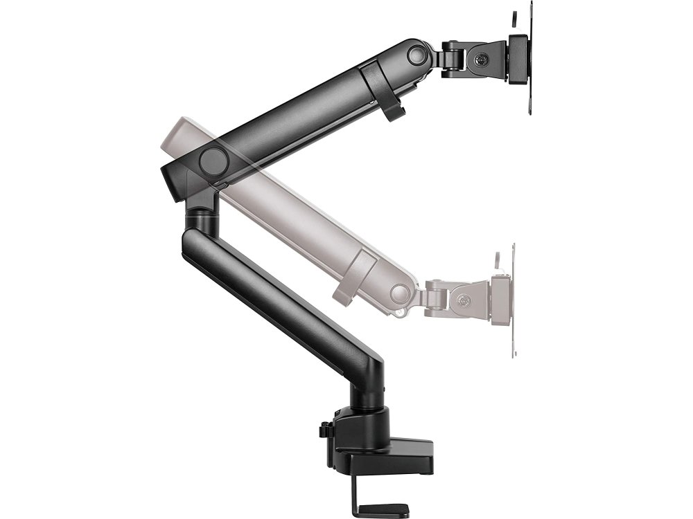 IcyBox Single Arm Desk Mount with Clamp, Βάση για Οθόνη έως 32” με Διπλούς Βραχίονες, έως 8kg