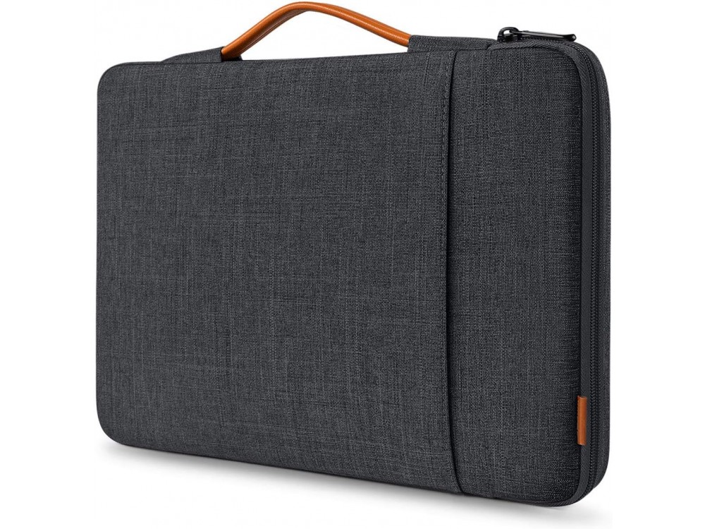 Inateck 360° Protection Sleeve/Laptop Case Waterproof for Macbook 14.2" / DELL XPS / HP / Surface, with External Case, Black Grey