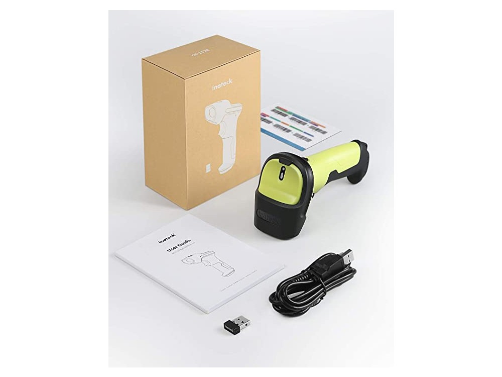 Inateck BCST-60 Barcode Scanner Wireless 2.4 GHz, Χειρός Ασύρματο με Δυνατότητα Ανάγνωσης 1D Barcodes