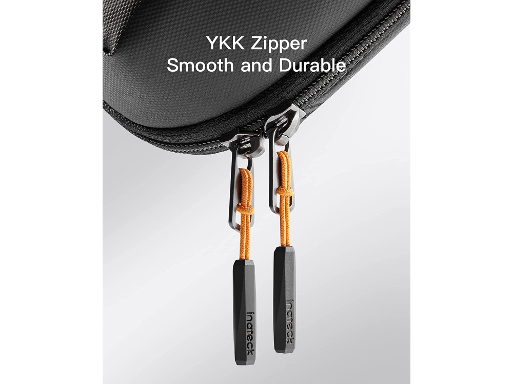 Inateck Premium Tech Pouch Electronics, Organiser, (26cm x 9.5cm x 15cm) Waterproof, Black