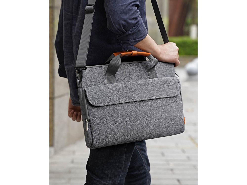 Inateck Shoulder Bag Sleeve/Θήκη Laptop 13.3" Αδιάβροχη για Macbook / DELL XPS / HP / Surface, με Εξωτερική Θήκη, Grey