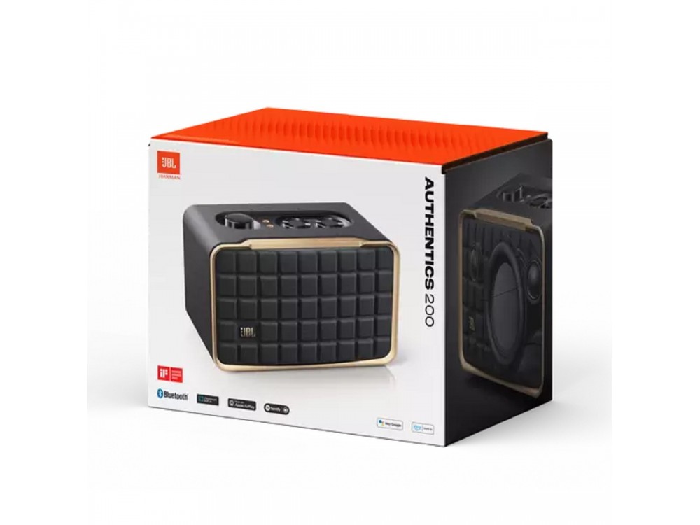 JBL Authentics 200, Bluetooth Speaker 90W, with WiFi & Voice Assistant, Black