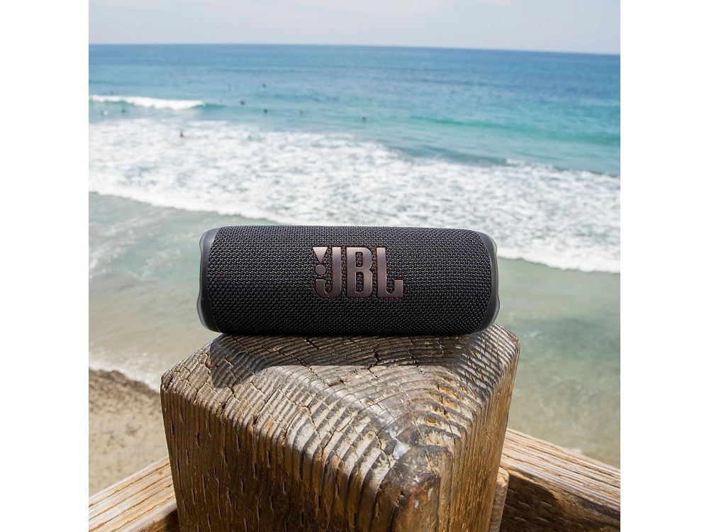 JBL Flip 6, Αδιάβροχο Ηχείο Bluetooth IPX7 με Λειτουργία PartyBoost και Διάρκεια Μπαταρίας έως 12 Ώρες, Black