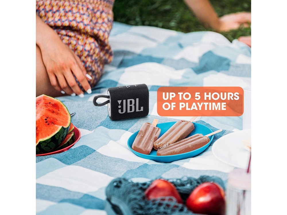 JBL Go 3, Αδιάβροχο Ηχείο Bluetooth 4.2W RMS, IP67, Compact με Διάρκεια Μπαταρίας έως 5 Ώρες, Green
