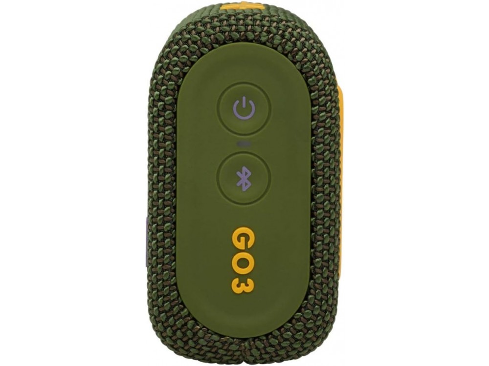 JBL Go 3, Αδιάβροχο Ηχείο Bluetooth 4.2W RMS, IP67, Compact με Διάρκεια Μπαταρίας έως 5 Ώρες, Green