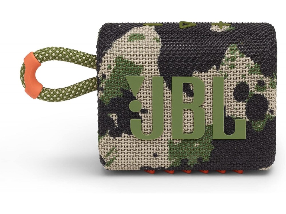 JBL Go 3, Waterproof Bluetooth Speaker 4.2W RMS, IP67, Compact with up to 5 hours battery life, Squad