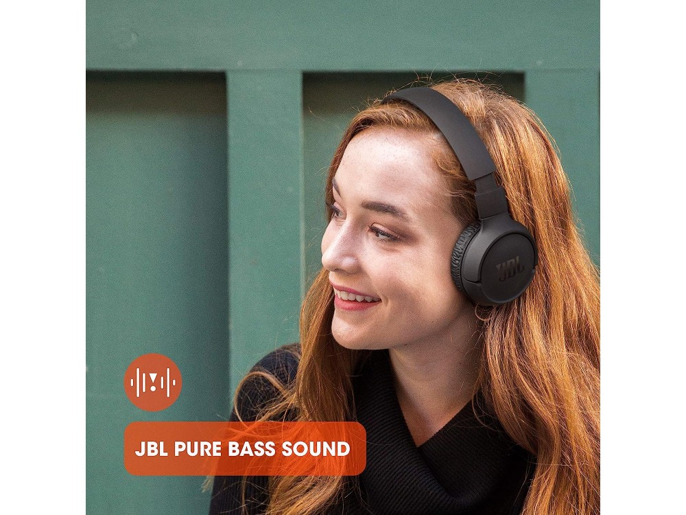 JBL Tune 510BT, On-Ear Wireless Bluetooth Headphones with Speed ​​Charge, Multi-Point Connection & Battery up to 40 Hours, Black