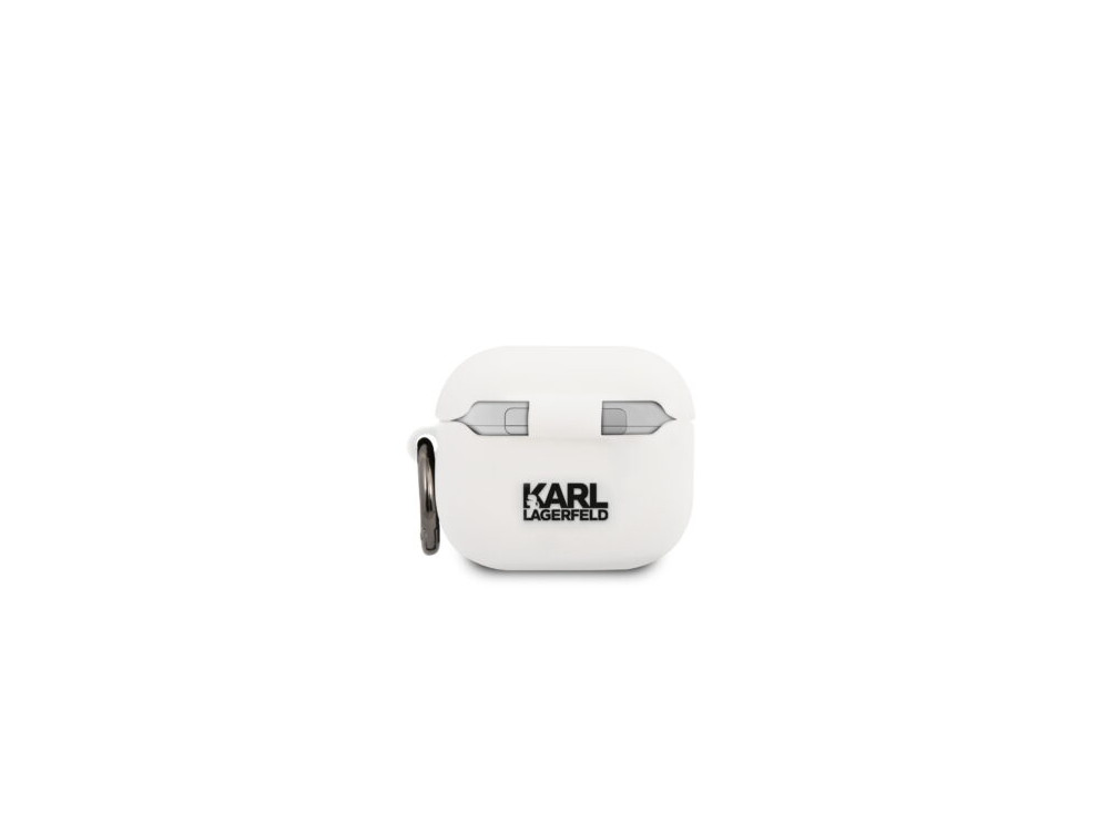 Karl Lagerfeld AirPods 3 Karl's Head Silicone Case, White