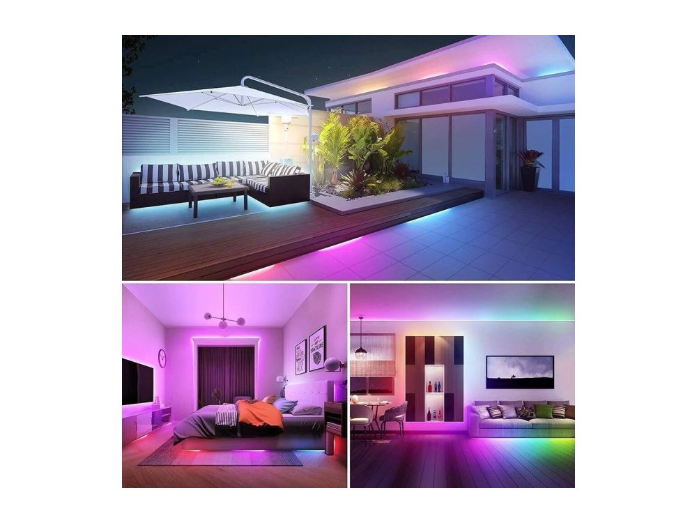 LE Professional MagicColor RGB (RGBIC) LED Strip 20m (2*10m), With Remote Control, 16 Colors (Static & Rainbow), Waterproof
