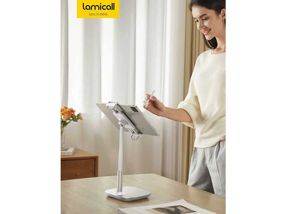 Lamicall DT01 Desktop Bracket Holder, Βάση / Stand τοποθέτησης Κινητού/Tablet 4.7"-13", Silver