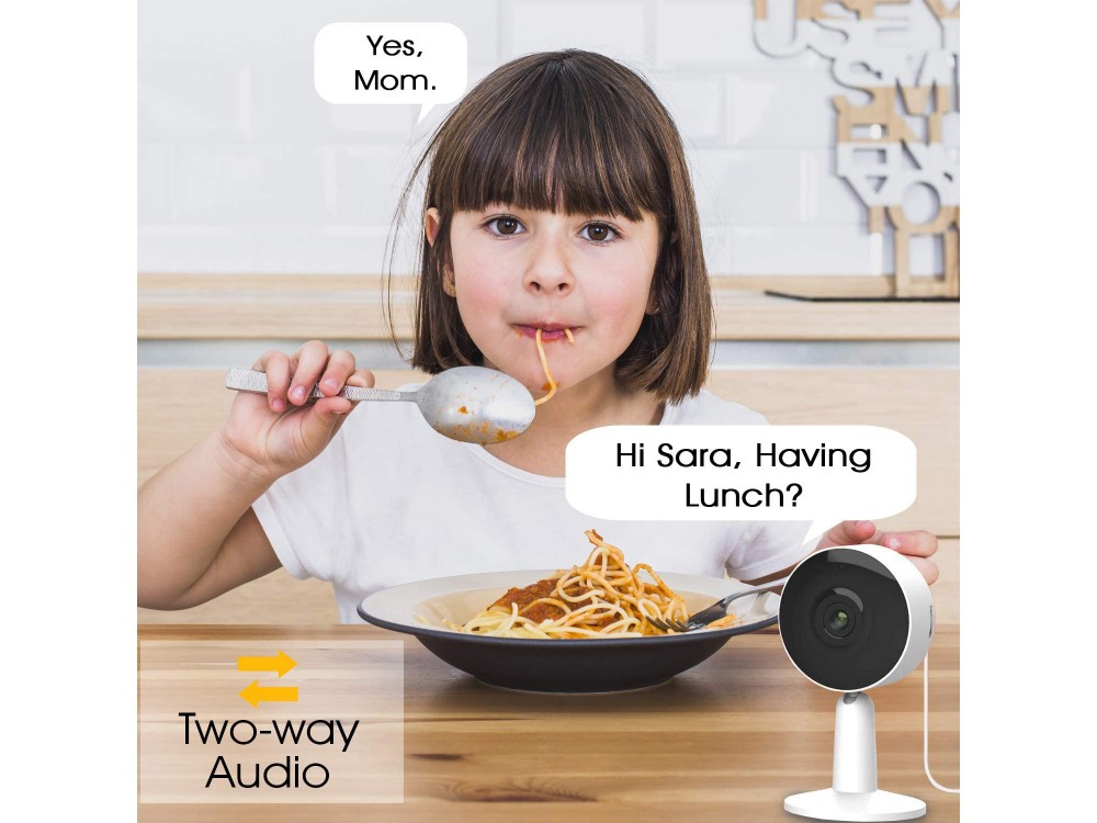 Laxihub M4T IP Camera 2K, 3MP, Night Vision 2-Way Audio, WiFi & Motion Detection, With Human AI