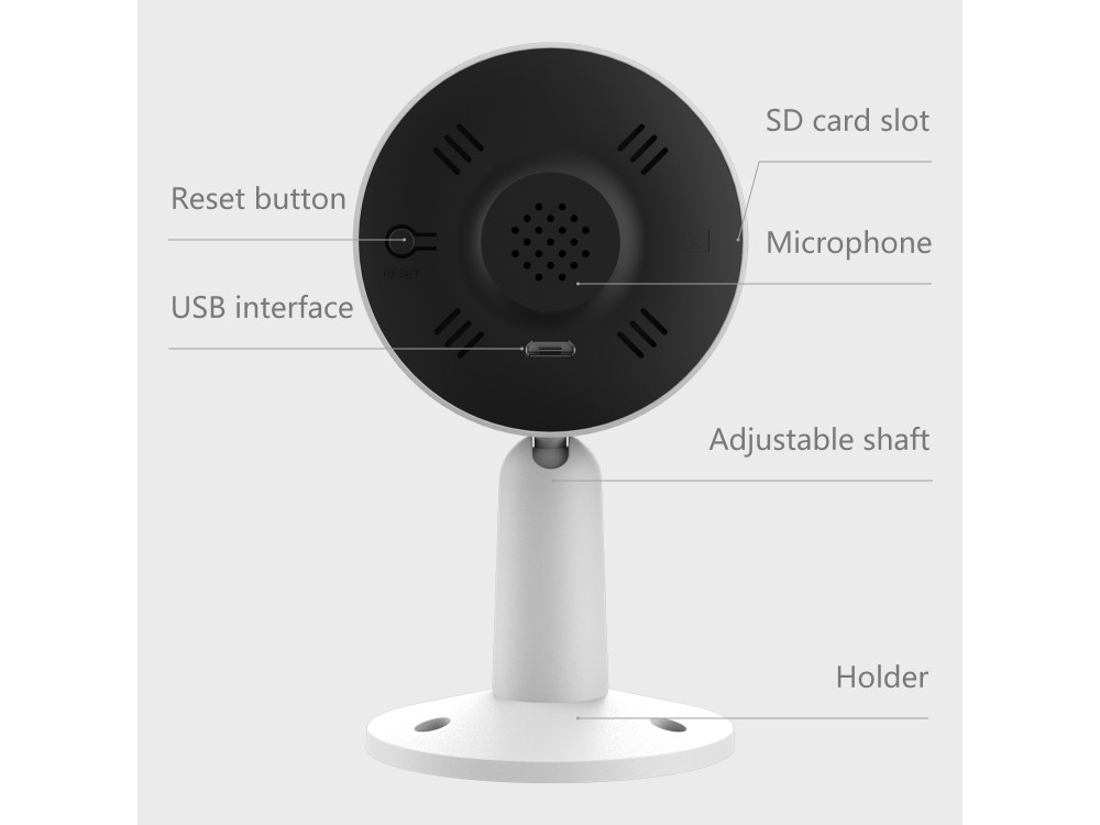 Laxihub M4T IP Camera 2K, 3MP, Night Vision 2-Way Audio, WiFi & Motion Detection, With Human AI