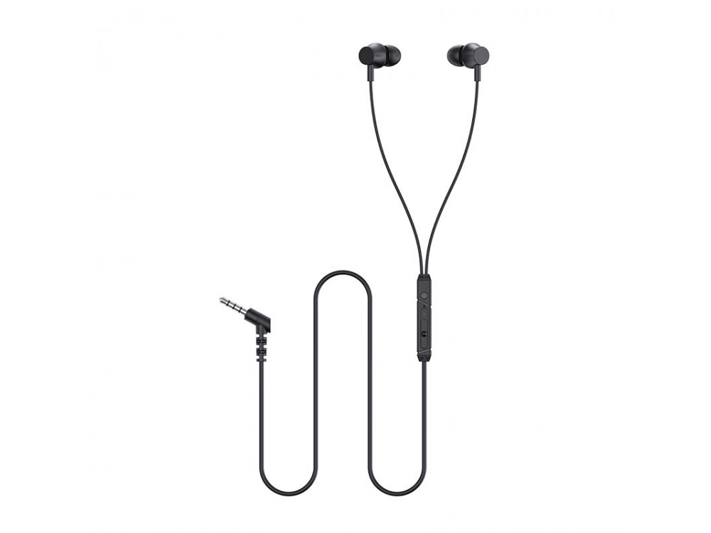 Lenovo QF320 Stereo Earbuds with in-line Microphone, in-ear Hands Free Ακουστικά με Μικρόφωνο & Πλήκτρα Λειτουργίας, Black