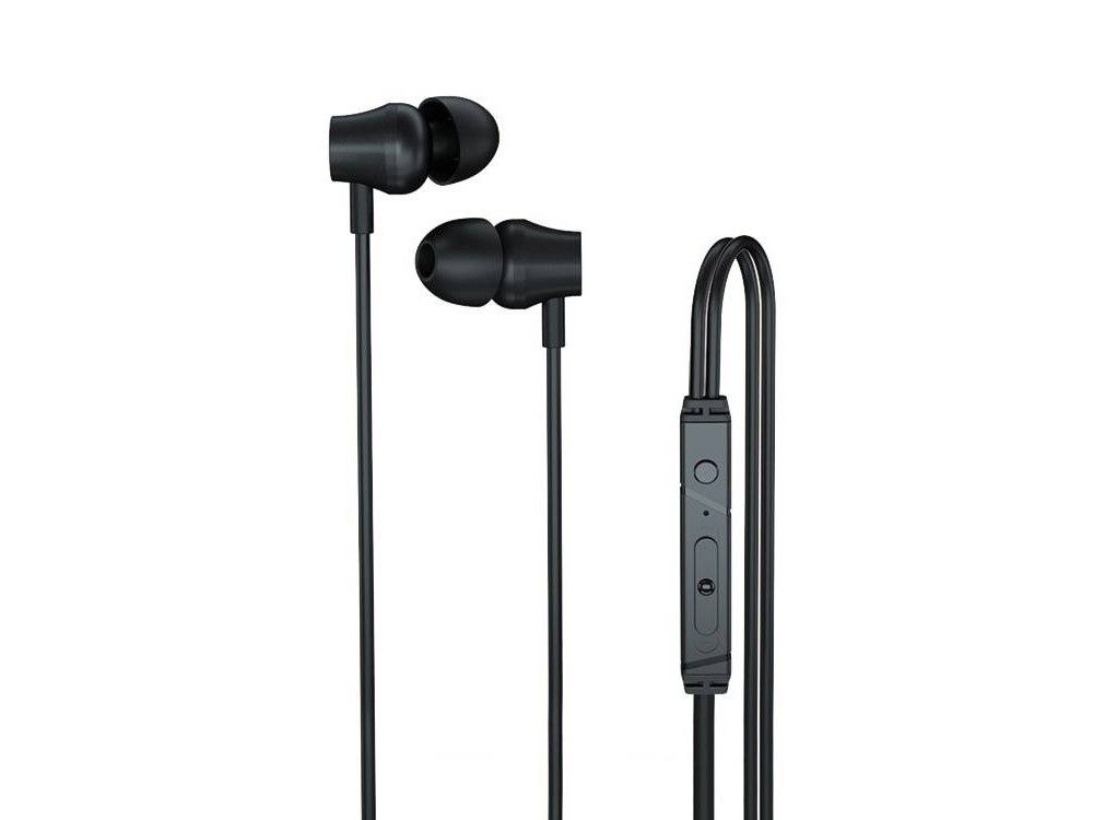Lenovo QF320 Stereo Earbuds with in-line Microphone, in-ear Hands Free Ακουστικά με Μικρόφωνο & Πλήκτρα Λειτουργίας, Black