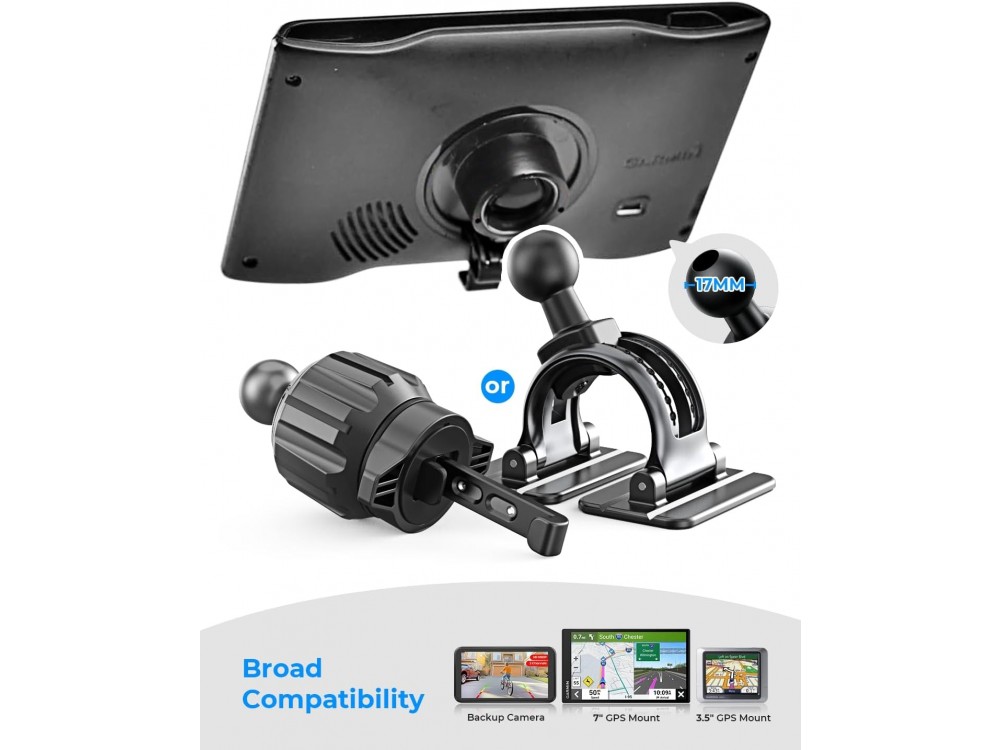 Lisen Magnetic Car Phone Mount, Magnetic Air Vent and Dashboard / Windshield MagSafe Holder for iPhone, Black