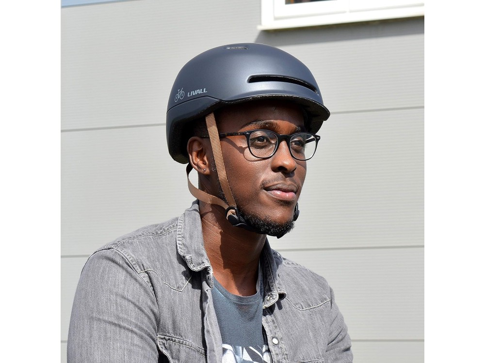 Livall C20, Smart Scooter Helmet, IPX4, with SOS system & battery life up to 48 hours, 57-61 cm, black