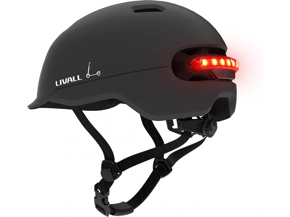 Livall C20, Smart Scooter Helmet, IPX4, with SOS system & battery life up to 48 hours, 57-61 cm, black