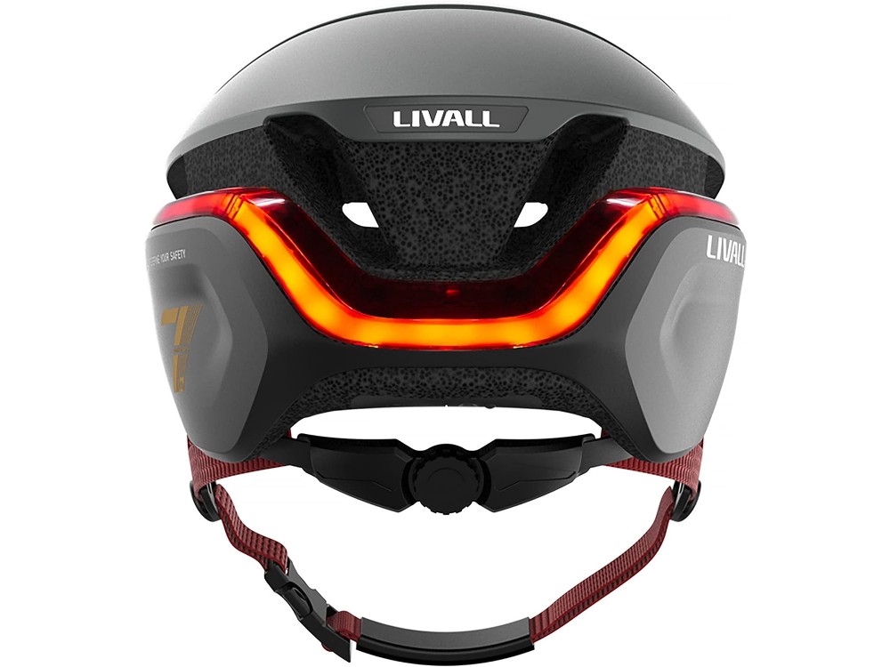 Livall EVO21, Smart City Bike Helmet with LED Lighting, Fall Detection & Eidation SOS, Black