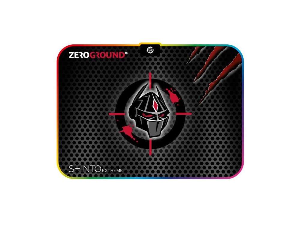Zeroground MP-1900G SHINTO EXTREME v2.0 Gaming Mouse Pad (25x35cm) με RGB LED, Μαύρο