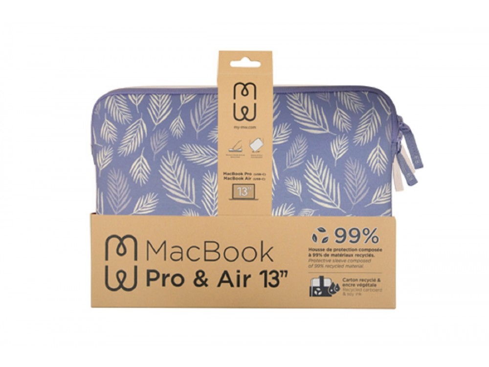 MW Basics ²Life Sleeve/Θήκη Macbook Pro & Air 13" (USB-C) / Laptop DELL XPS / HP / Surface, Botanic Lila