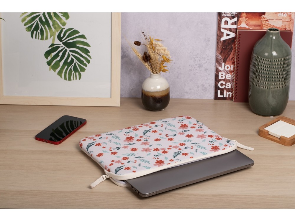 MW Basics ²Life Sleeve/Case Macbook Pro & Air 13" (USB-C) / Laptop DELL XPS / HP / Surface, Flower Bomb