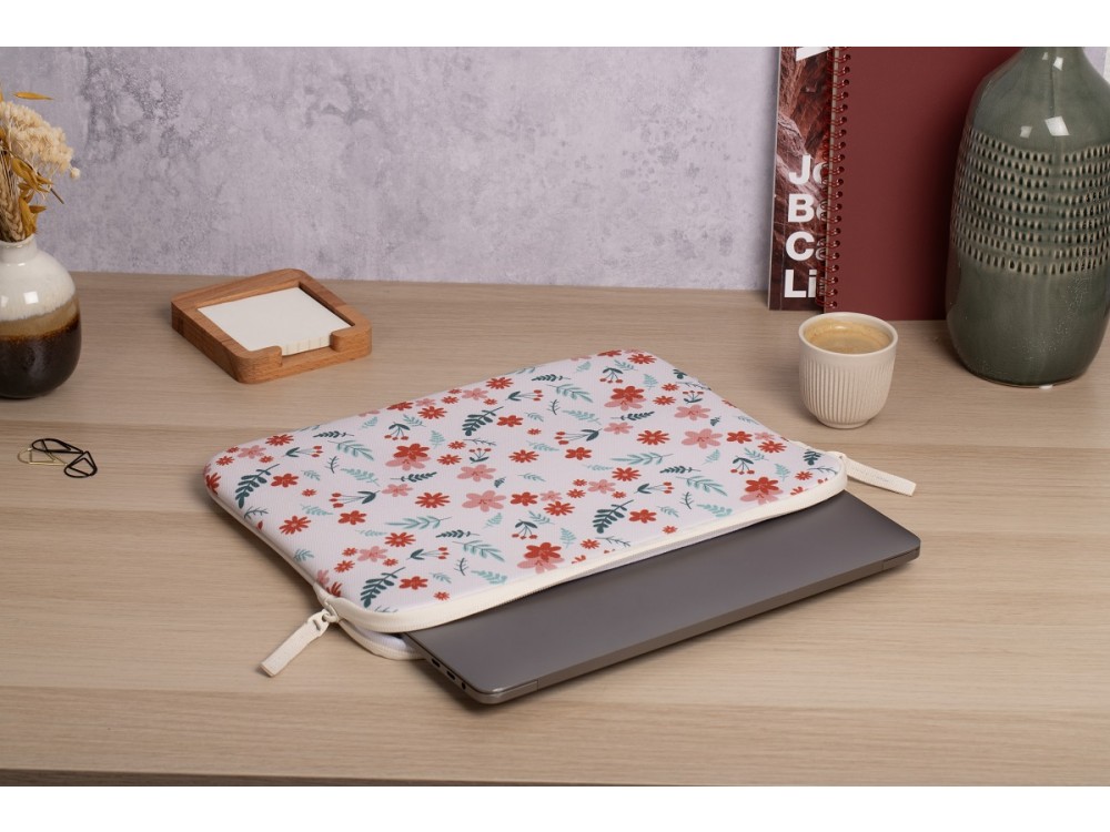 MW Basics ²Life Sleeve/Case Macbook Pro & Air 13" (USB-C) / Laptop DELL XPS / HP / Surface, Flower Bomb