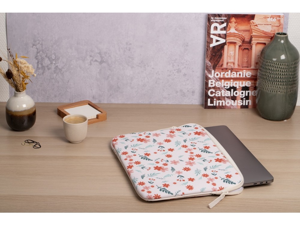 MW Basics ²Life Sleeve/Case Macbook Pro & Air 13" (USB-C) / Laptop DELL XPS / HP / Surface, Flower Bomb