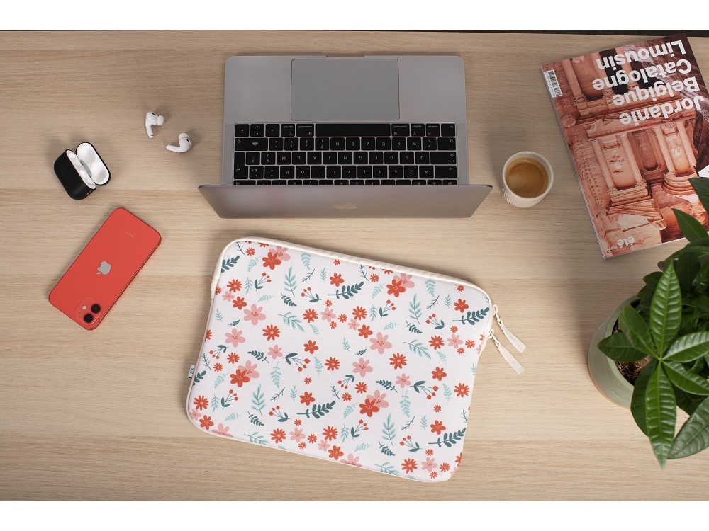 MW Basics ²Life Sleeve/Case Macbook Pro & Air 13" (USB-C) / Laptop DELL XPS / HP / Surface, Flower Bomb