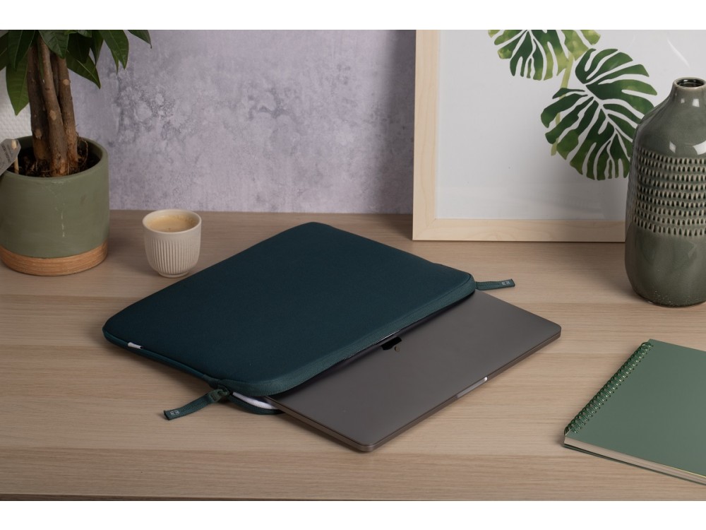 MW Basics ²Life Sleeve/Case Macbook Pro & Air 14" / Laptop DELL XPS / HP / Surface, Green / White