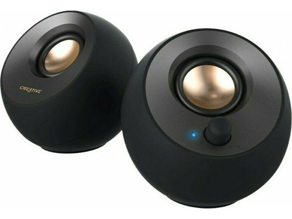 Creative Pebble V2 Computer Speakers 2.0 with 8W Power, Black