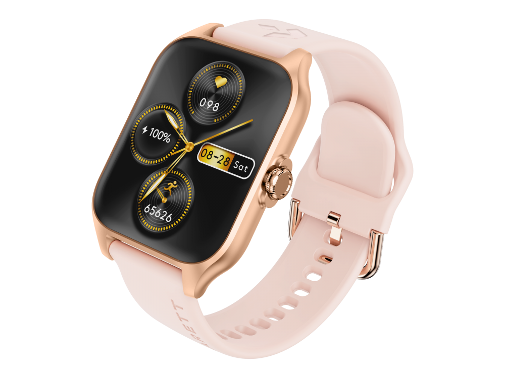 Garett GRC Activity 2 Smartwatch with AMOLED Display, Voice Assistant, Smart App, Oscilloscope & Battery up to 7 Days, Gold Matt