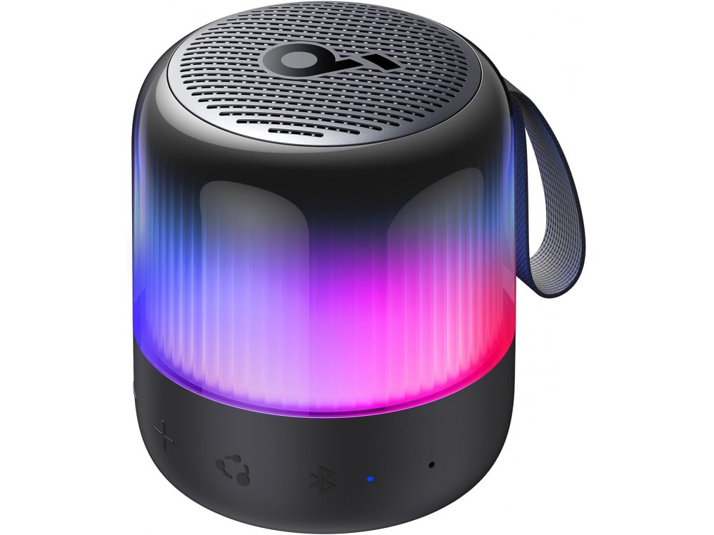 Anker Soundcore Glow Mini, Φορητό Bluetooth Ηχείο 8W με RGB Light Show, App, TWS & PartyCast 2.0, IP67, Black